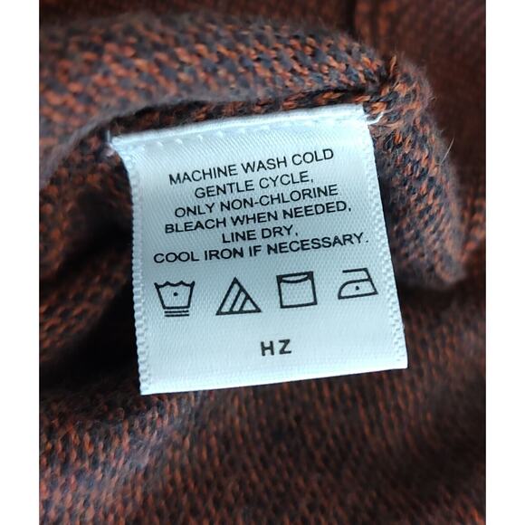 Alan Flusser 1/4 Zip Pullover Sweater Textured Knit Brown XL - Picture 6 of 7